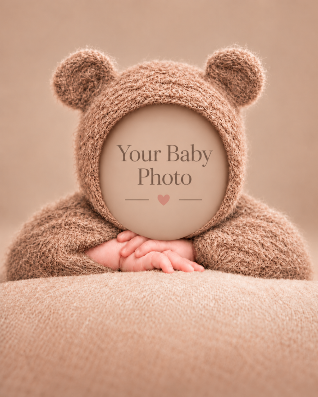 Pink Moon Dream baby portrait template
